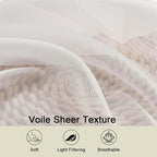 Ivory Sheer Curtain for Bedroom Living Room 72 Inches Long 2 Panels Set - Image 7