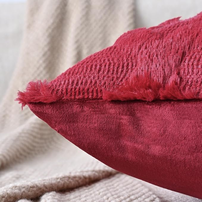 Set of 2 Soft Moroccan Throw Pillow Covers 12x20 Inch Plush Boho Decorative - Image 6