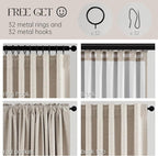 Topfinel 95 Inches Long Blackout Natural Linen Curtains - Image 4