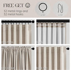 Topfinel Custom Drapery 92 Inch Long Blackout 2 Panels Neutral Linen Blackout - Image 3