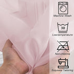 Extra Long Sheer Curtains 96 Inches Long, Rod Pocket Airy Solid Blush Sheer - Image 4