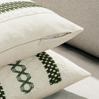 MIULEE Set of 2 Moss Green Boho Decorative Pillow Covers 18x18 Inch | Farmhouse - Image 5