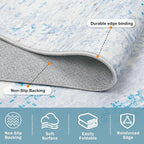 6x9 Washable Area Rug for Living Room Bedroom: Non-Slip Modern Light Blue | - Image 5
