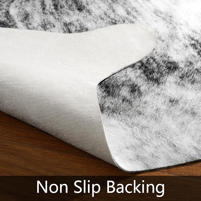 8x10 Faux Cowhide Area Rug for Living Room Animal Skin Rug, Cool Western - Image 3