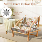 CALBODE 8Pcs High Elastic Digitally Printed Sofa Seat Cushion Cover, Soft & - Image 3