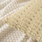MIULEE Corduroy Decorative Throw Pillow Covers 20x20 Beige Pack of 2 | Soft - Image 5
