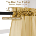 Chyhomenyc Sheer Valances for Windows 2 Pack, Small Window Curtains for Living - Image 5