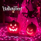 Hopolon Halloween Purple String Lights, 2PACK 50 Mini Fairy Lights Set, Green Wire 13Ft Traditional Halloween Holiday Décor for Home, Christmas Tree, Bedroom, Patio, Wedding (2pcs Purple)