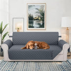 Reversible 4 Seater Sofa Cover 91" Large, Dark Blue | Couch Cover Furniture - Image 2