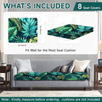 CALBODE Stretch Outdoor Seat Cushion Covers, Washable Reusable, Indoor/Outdoor - Image 2