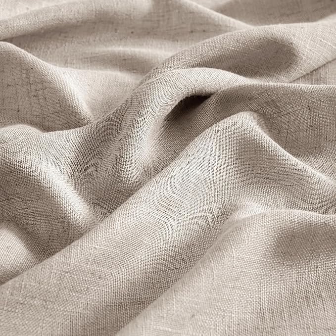 MIULEE Natural Linen Curtains 52x63 Inch Length - Image 4