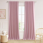 100% Blackout Curtains 90 Inch Length 2 Panels Set by Guken