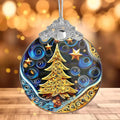 2025 Christmas Ornament, Stained Glass Effections, Christmas Tree 4 Inch Acrylic Ornament Art, White Elephant Gifts Car Interiors Decors, Christmas Decor (QuillingTree)