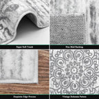HEBE Hallway Runner Rug 2'x10', Washable Non Slip Kitchen Rug Runner | Soft - Image 2