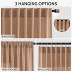 Peach Linen Curtains 84 inches Long - Image 2