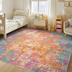RELEANY Washable 8'x10' Abstract Area Rug - Image 2