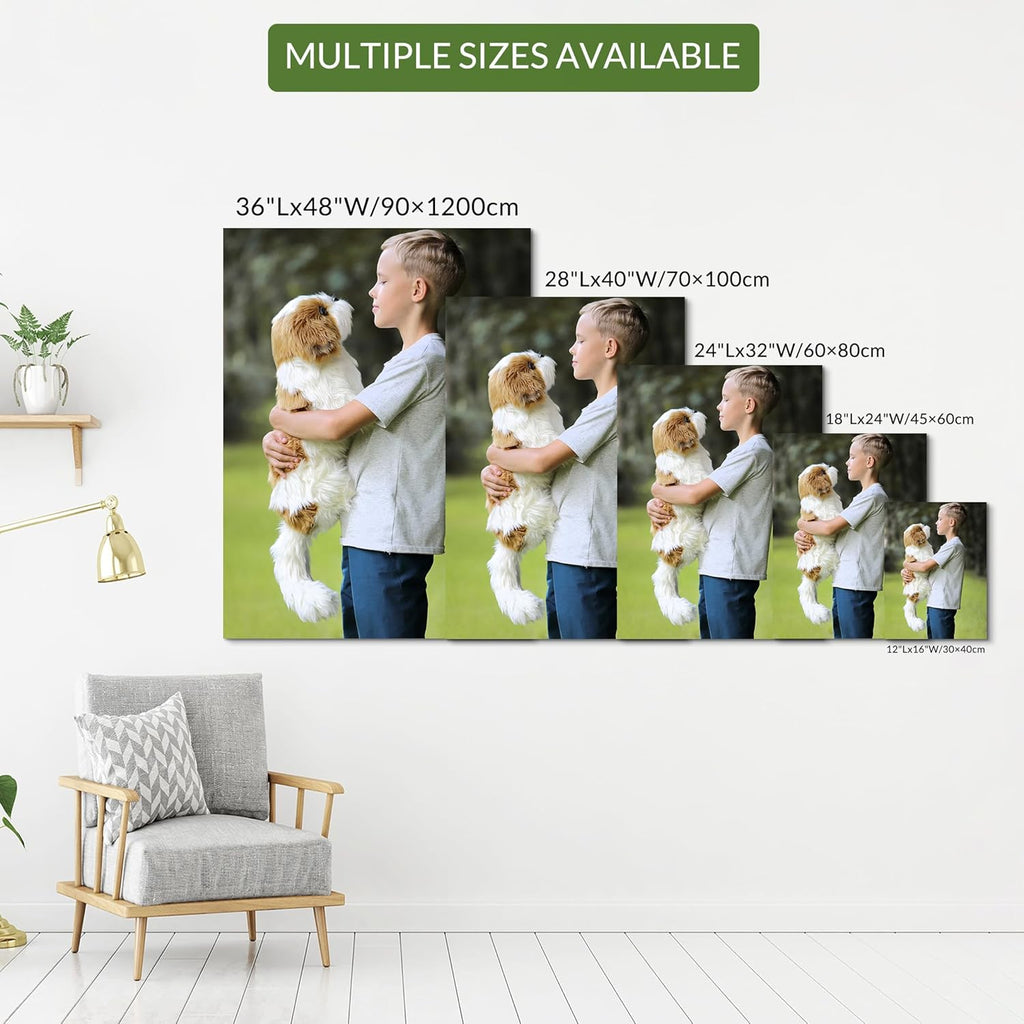 Wewejia Custom Canvas Prints with Your Photos 12x16 inch, Personalized Canvas Pictures for Wall to Print Framed Wedding Family Baby Pets