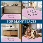 OLANLY Dog Door Mat for Muddy Paws 36x24, Paw Print Design Chenille Mud Mat | - Image 8