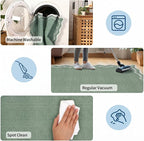 GarveeHome 2x6 Scalloped Washable Runner Rug Non Slip Hallway Kitchen Rug | - Image 7