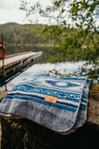 Inca Aztec Throw, Queen, King Blanket | Southwest Indian Navajo Boho Style | Native Cover for Camping, Bedding, Couch, Vanlife | Faux Alpaca, Lightweight, Hypoallergenic (Condor Gray, Throw)