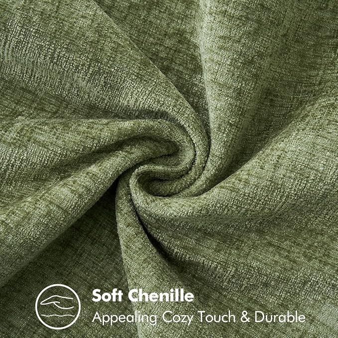 MIULEE Decorative Couch Throw Pillow Covers 16x16 Inch Sage Green 2 Pack | - Image 3