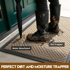 Front Door Mat, Heavy Duty Waterproof Doormat 73"x46", Stain Fade Resistant - Image 3