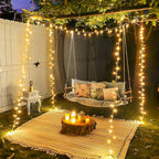 JMEXSUSS Warm White Christmas Lights for Bedroom, 300 LED String Lights Indoor Outdoor Waterproof Clear Wire, 8 Modes Fairy String Lights Plug in for Christmas Tree Bedroom Holiday Christmas Decor