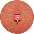 AHHFSMEI Round Braided Placemats Set of 4 Round Table Mats for Dining Tables Natural Woven Heat Resistant Place mats 15 Inch(Orange)