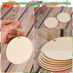 120 Pcs 3 Inch Unfinished Rounds Wooden Circles with Holes Wooden Tags Round Wood Discs Cutouts for Crafts Natural Blank Wood Circle Ornaments Hanging Tags for DIY Crafts, Painting, Christmas Decor