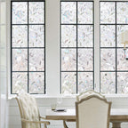 Kromapolis Window Film Privacy Frosted, Stained Glass Decorative Film, Static Window Clings, Non-Adhesive, No-Glue (35.4 x 78.7 inch)