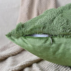 Set of 2 Soft Moroccan Throw Pillow Covers 24x24 Inch Plush Boho Decorative - Image 3