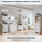 Bathroom Wall Cabinet, Farmhouse 24" Wide Medicine Cabinet with Drawer, Adjustable Shelf, Double Barn Doors, Storage Cabinets for Bathroom, Kitchen, Living Room, Off White