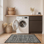 Grey Area Rug 3x5 for Bedroom Kitchen | Low Pile; Non Slip;Machine Washable; - Image 3