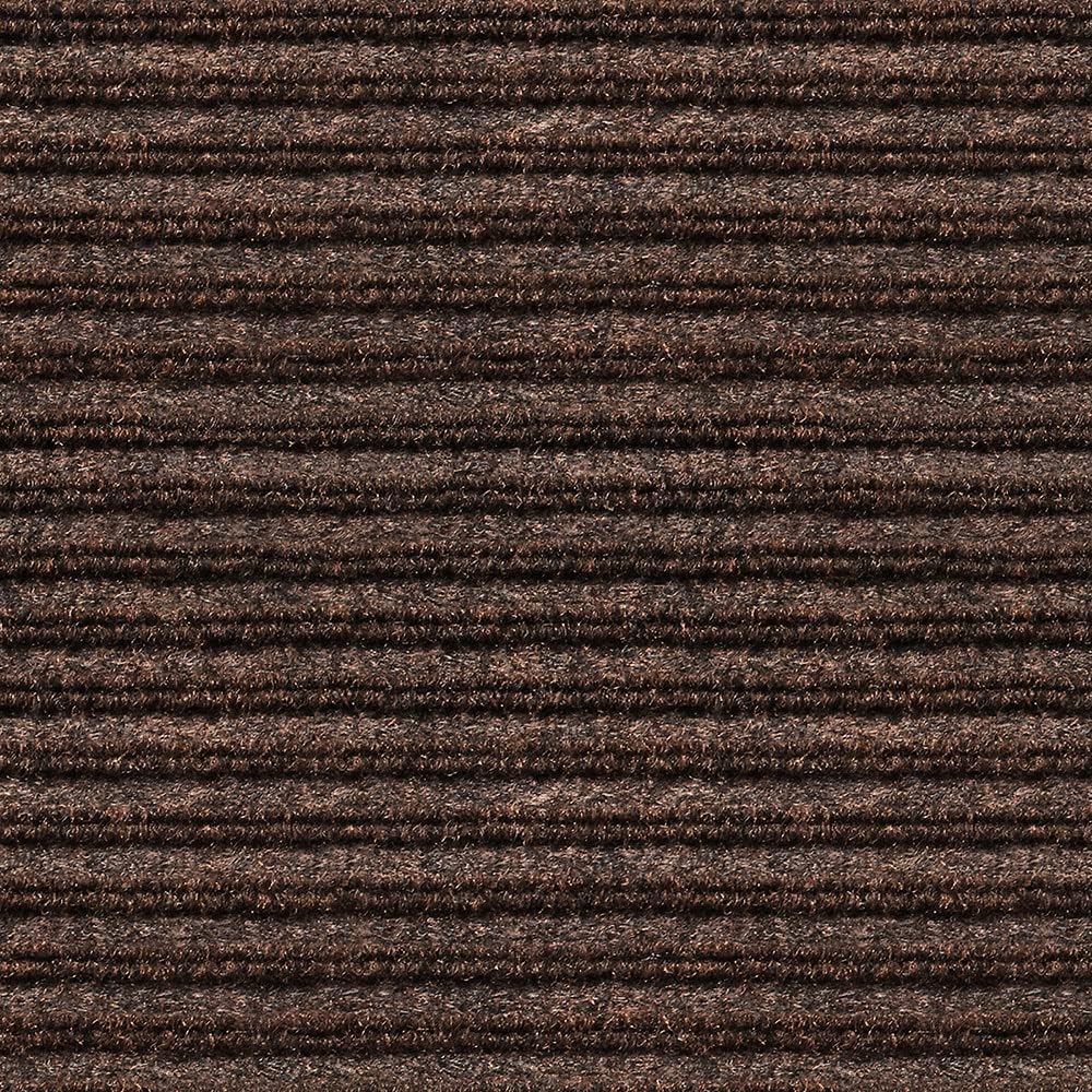 House, Home and More Indoor Outdoor Double-Ribbed Carpet Runner with Skid-Resistant Rubber Backing - Bittersweet Brown - 4 Feet x 50 Feet