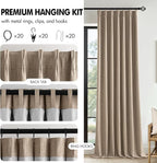 MIULEE Copper Brown Pinch Pleated 100% Blackout Curtains 40x108 Inches | Room - Image 8