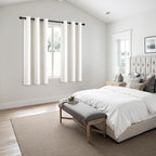 MIULEE Blackout Curtains for Bedroom 2 Panels 34 x 54 Inch Long Ivory | Thermal - Image 6