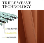 NICETOWN RV Blackout Curtains for Camper Windows, Burnt Orange, Kitchen Curtains - Image 3