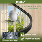 FARMER 24x32 Inch Black Bathroom Mirror, Rectangle Vanity Mirror, Brushed Mirrors for Wall, Metal Frame Hanging Mirror with Round Corner for Bedrooms, Entryways, Living Rooms, Horizontal/Vertical