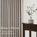 Topfinel 105 Inch Curtains 2 Panels Set, Two Packs Pinch Pleat Back Tab Linen - Image 5