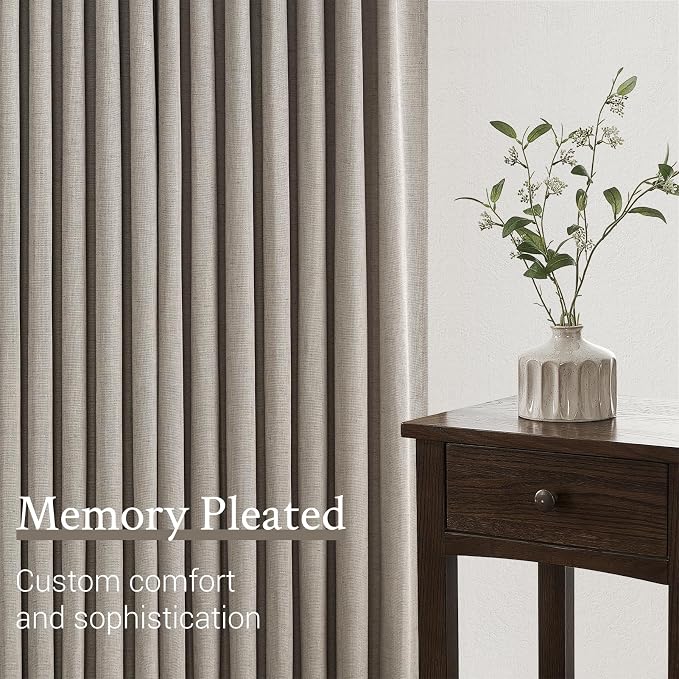 Topfinel 108 Inch Curtains 1 Panels Set, One Packs Pinch Pleat Back Tab - Image 4
