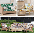 8Pcs Outdoor Cushion Covers, Stretch Patio Furniture Couch Chair Slipcovers | - Image 8
