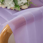 Chyhomenyc Lilac Sheer Curtains 30 inch Length 2 Panels, Light Filtering Voile - Image 4
