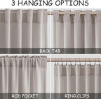 Stone Grey Linen Curtains 102 Inches Long - Image 2