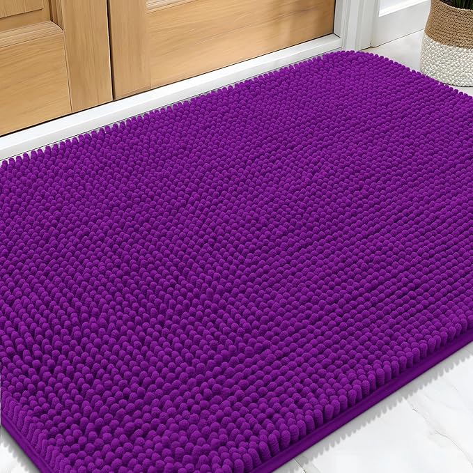 OLANLY Dog Door Mat for Muddy Paws 32x20, Super Absorbent Chenille Mud Mat | by OLANLY