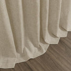 Eggshell Beige Linen Curtains for Living Room 98 Inches Long Light Filtering - Image 9