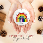 Our First Christmas Together LGBT Ornament, Gift for Couple LGBT, Couple LGBT Keepsake Decor Xmas Tree, Pride LGBT Ornament Christmas 2024, Rainbow Gift