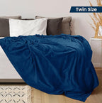 Utopia Bedding Ultra Soft Fleece Bed Blanket Twin Size Navy | Microfiber Plush - Image 5