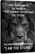 I Am The Storm Inspirational Canvas Wall Art Office Decor Motivational Painting Inspiring Entrepreneur Quotes Posters Prints Modern Home Decor Artwork Wooden Framed Ready to Hang[24" W x 36" H]