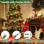 Clear Christmas Lights 25FT 100 Incandescent Bulbs Warm White Mini Lights with Green Wire for Christmas Tree, Garland, Thanksgiving, Wedding, Party, Home, Indoor & Outdoor Festival Decoration