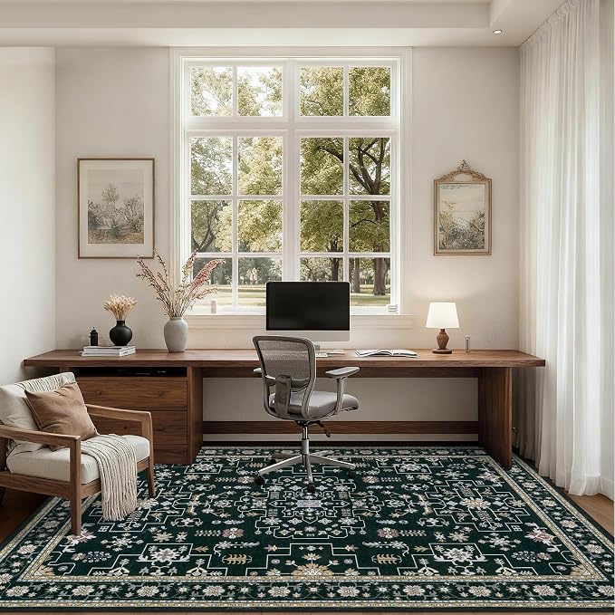 10x14 Area Rugs Living Room: Washable Vintage Rug - Image 5